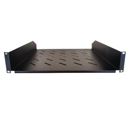 LDR Cantilever 2U 300mm Deep Shelf Recommended for 19' 600mm Deep Cabinet - Black Metal Contruction