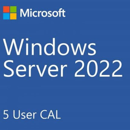 Microsoft Server Standard New 2022 * - 5 Users CAL Pack OEM, Use with SMS-WINSVR22 Product Key in pack R18-06466