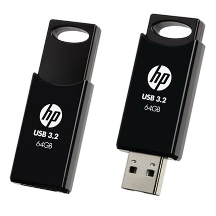 HP 712B 64GB USB 3.2 Flash Drive Memory Stick Thump Key External Storage Capless Sliding Design Compatible with Windows 10 11 Mac (>16GB/32GB)