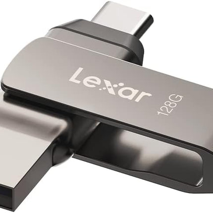 Lexar D400 256GB JumpDrive BL Titanium USB 3.1 Type-C, up to 130MB/s read  transfer content between your USB Type-CTM and Type-A devices.