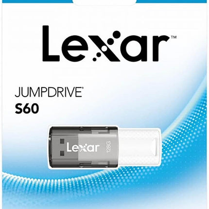 Lexar S60 128GB JumpDrive® USB 2.0 Flash Drive provides stylish, high-capacity portable storage, allowing you to easily transfer, store, and share fil