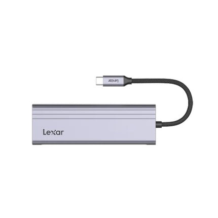 Lexar 7-in-1 USB-C Hub H31 transfer speeds up to 312MB/s1 read. For added convenience, it is backwards compatible with UHS-I cards and has a USB-C™