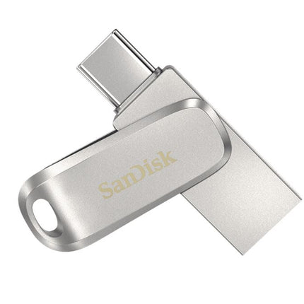 SanDisk 128GB Ultra Dual Drive Luxe USB-C & USB-A Flash Drive Memory Stick 150MB/s USB3.1 Type-C Swivel for Android Smartphones Tablets Macs PCs