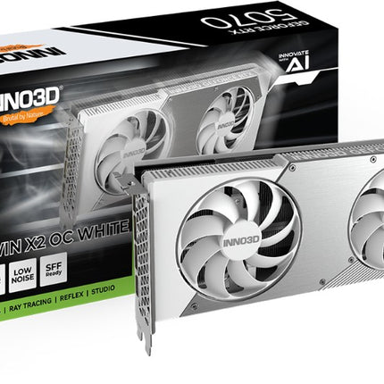 INNO3D nVidia GeForce RTX 5070 TWIN X2 OC White 12GB GDDR7 2512 MHz Boost Clock, RAM 28 Gbps, 3x DP, 1xHDMI 250x116x41mm