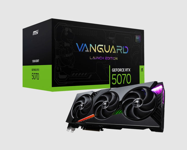 MSI nVidia GeForce RTX 5070 12G VANGUARD SOC , Boost: TBD, CUDA 6144 Units, 12GB GDDR7, HDMI™ x 1, 192-bit