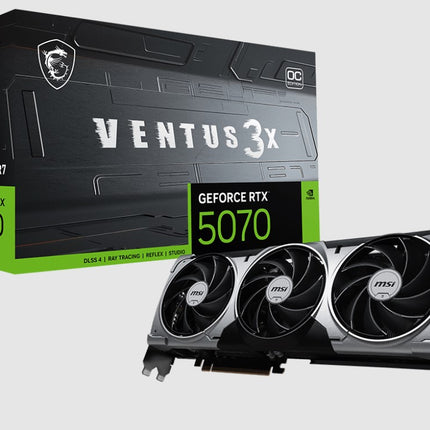 MSI nVidia GeForce RTX™ 5070 12G VENTUS 3X OC, Boost: 2542 MHz, CUDA 6144 Units, 12GB GDDR7, HDMI™ x 1