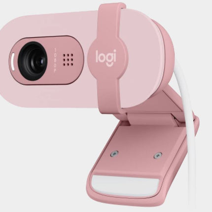 Logitech Brio 100 Full HD 1080p webcam with auto-light balance, integrated privacy shutter, and built-in mic