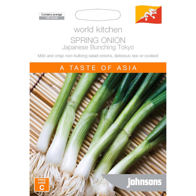 Johnsons World Kitchen Bunching Long White Tokyo Onion Seeds