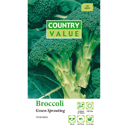 Country Value Green Sprouting Broccoli Vegetable Seeds