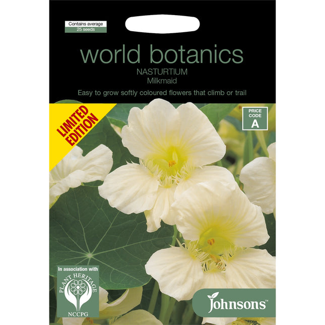Johnsons World Botanics - Nasturtium Milk Maid Seeds