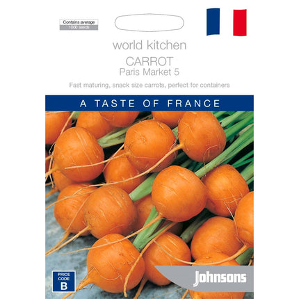 Johnsons World Kitchen Carrot Paris Market 5 Seeds