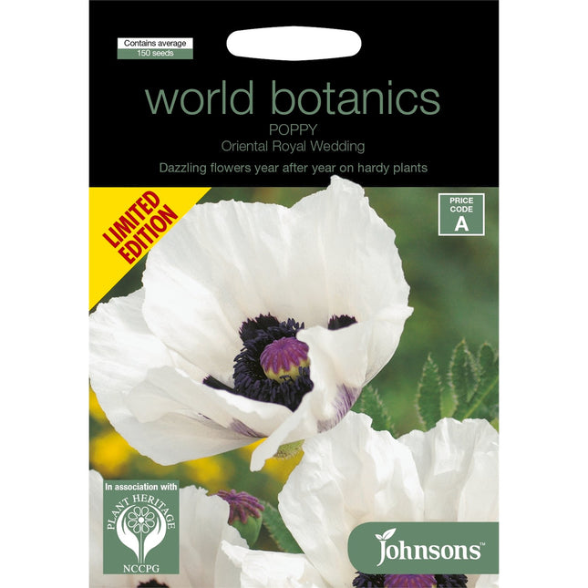 Johnsons Seed Vegetable - Poppy Oriental Royal Wedding