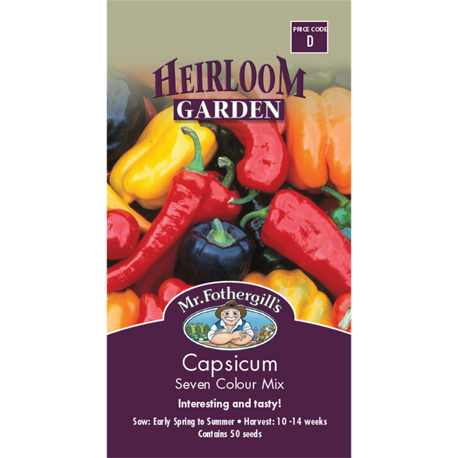 Mr Fothergill's 7 Colour Capsicum Heirloom Seeds
